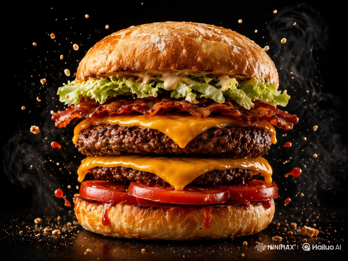 Le burger LE DOUBLE avec double steak haché et double fromage